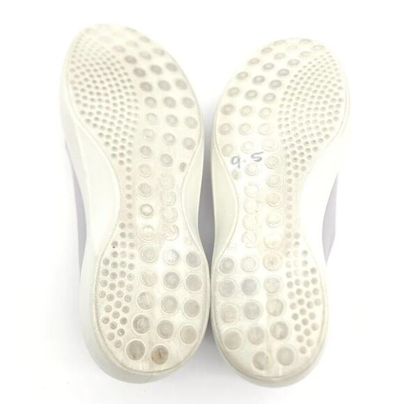 ECCO Soft 7 (Womens Size 9-9.5) Wedge Slip-On Sneakers Shoes Gray White Loafers - Picture 9 of 9